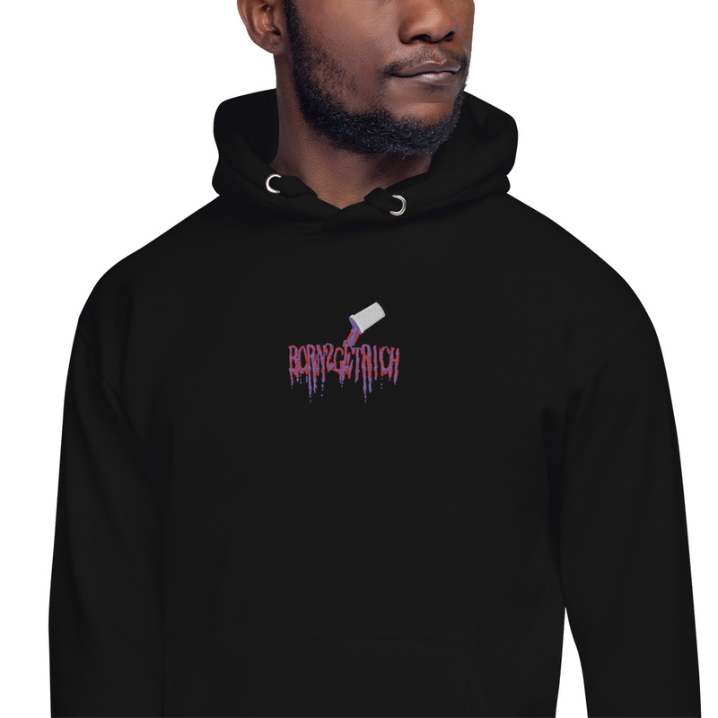 BORN2GETRICH EMBROIDERED HOODIE